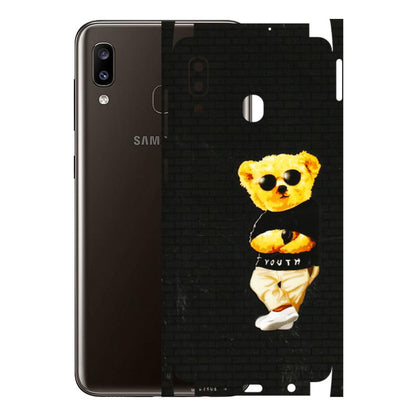 Samsung A/S Series Phone Skins (All Models) - Classy Teddy Bear - 3D Embossed Finish (L-116) Samsung Galaxy A20