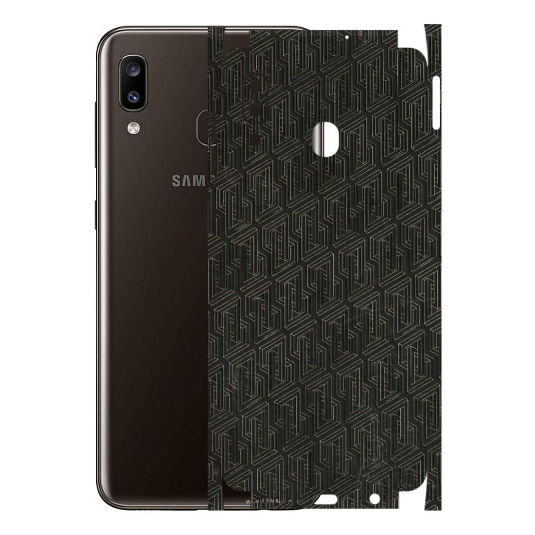 Samsung A/S Series Phone Skins (All Models) - Black Abstract Pattern - 3D Embossed Finish (L-117) Samsung Galaxy A20