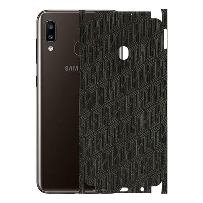 Samsung A/S Series Phone Skins (All Models) - Black Abstract Pattern - 3D Embossed Finish (L-117) Samsung Galaxy A20