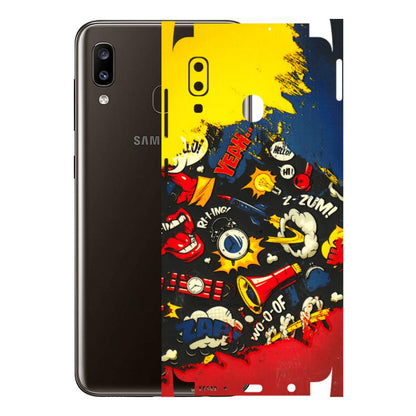 Samsung A/S Series Phone Skins (All Models) - Pacific Doodle Art - 3D Embossed Finish (L-120) Samsung Galaxy A20