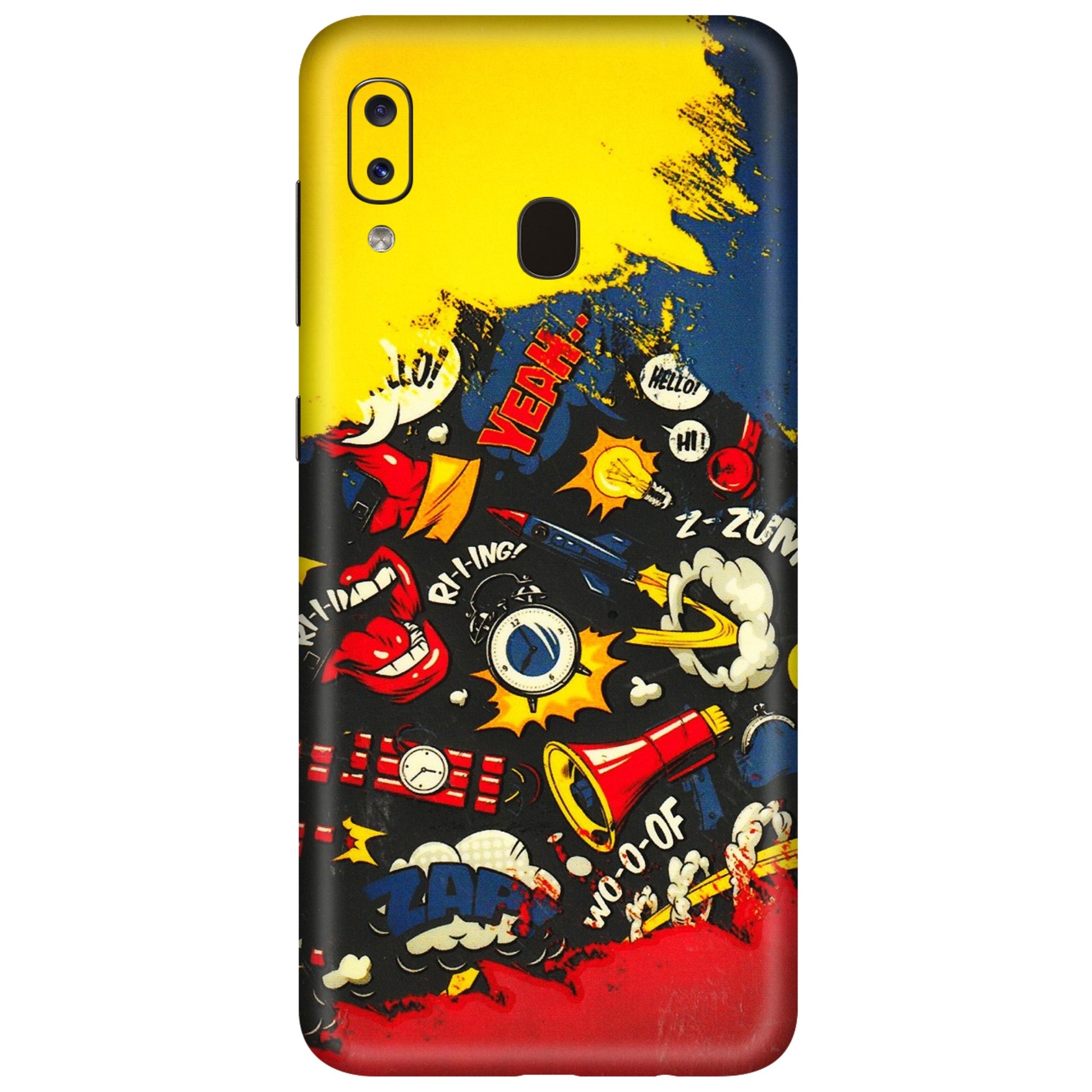 Samsung A/S Series Phone Skins (All Models) - Pacific Doodle Art - 3D Embossed Finish (L-120) Samsung Galaxy A20
