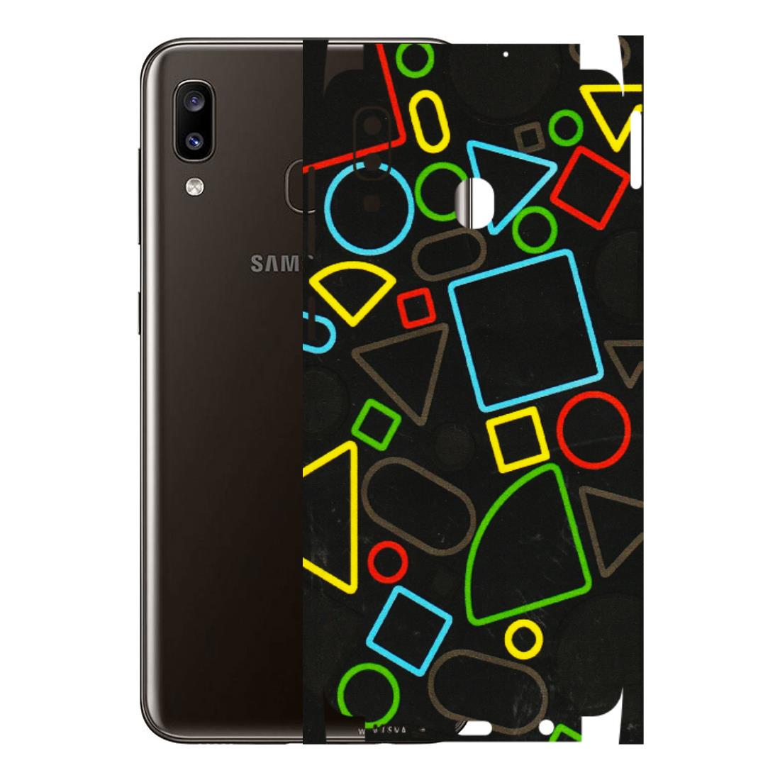 Samsung A/S Series Phone Skins (All Models) - Black Shapes - 3D Embossed Finish (L-131) Samsung Galaxy A20