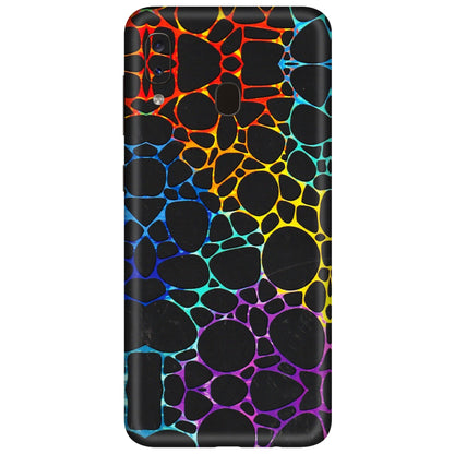 Samsung A/S Series Phone Skins (All Models) - Abstract Art MultiColour - 3D Embossed Finish (L-133) Samsung Galaxy A20