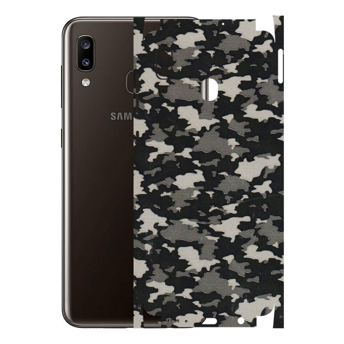 Samsung A/S Series Phone Skins (All Models) - Black/Grey Camoflaunge - 3D Embossed Finish (L-142) Samsung Galaxy A20