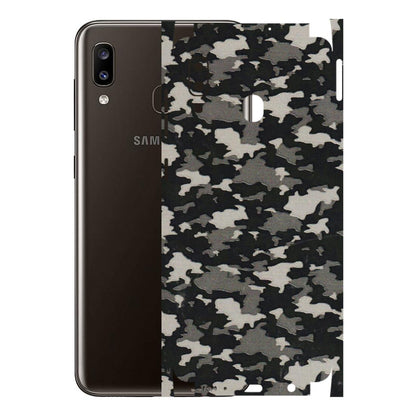 Samsung A/S Series Phone Skins (All Models) - Black/Grey Camoflaunge - 3D Embossed Finish (L-142) Samsung Galaxy A20