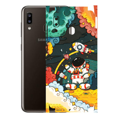 Samsung A/S Series Phone Skins (All Models) - Astronauts & Spaceship - 3D Embossed Finish (L-145) Samsung Galaxy A20