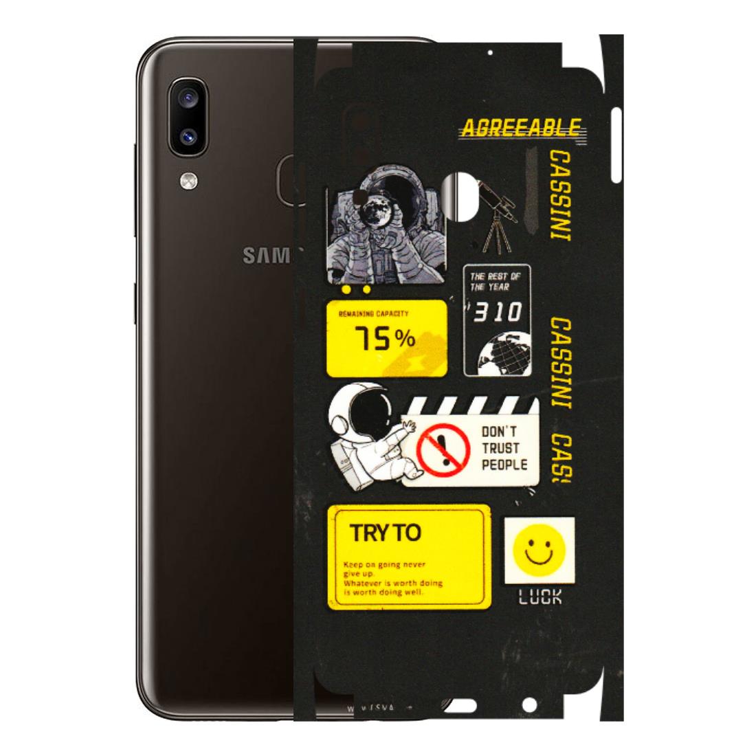 Samsung A/S Series Phone Skins (All Models) - Black Cassini - 3D Embossed Finish (L-161) Samsung Galaxy A20
