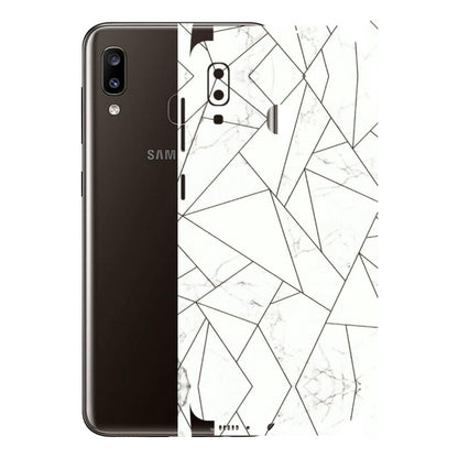 Samsung A/S Series Phone Skins (All Models) - Luxury White Marble Effect - 3D Embossed Finish (L-168) Samsung Galaxy A20