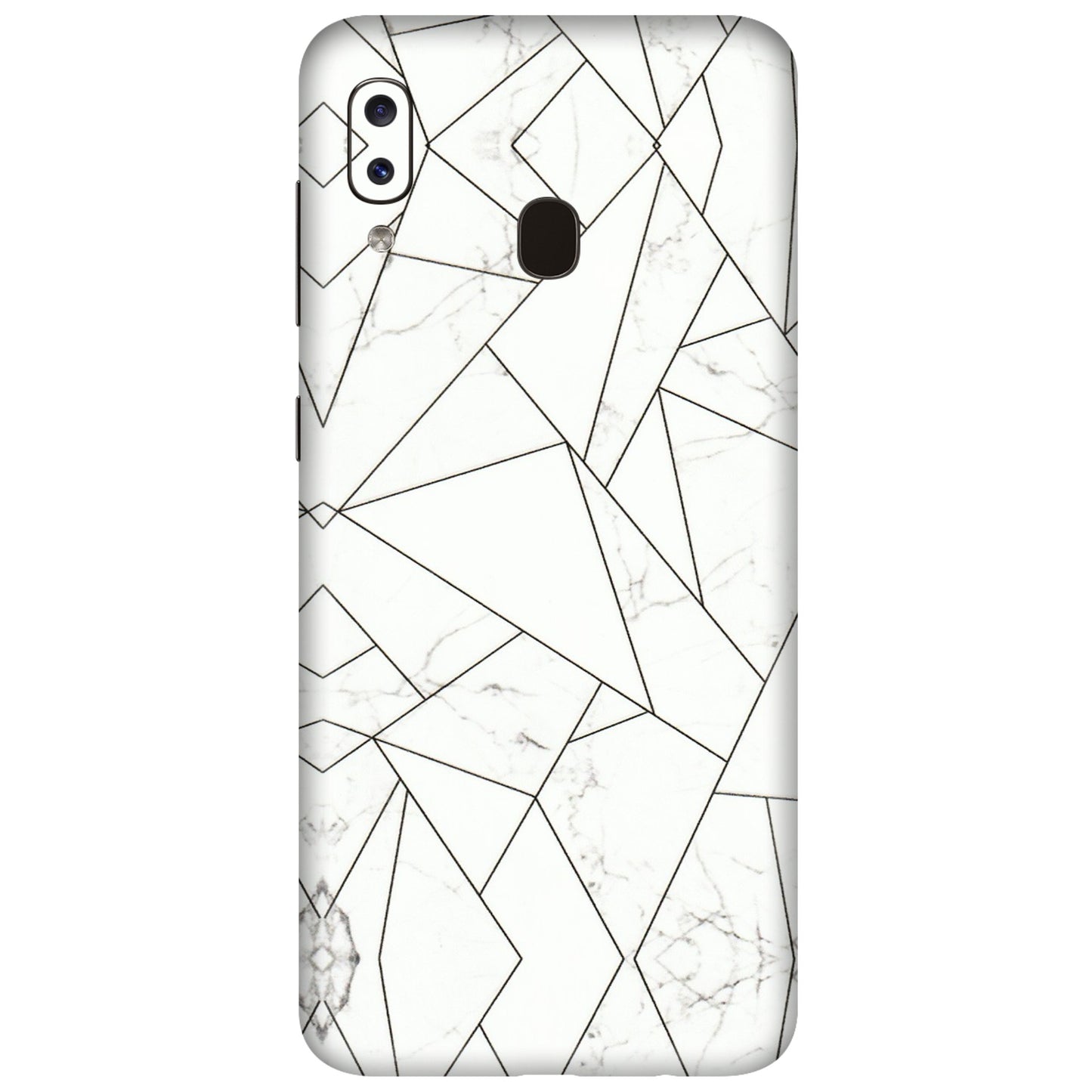 Samsung A/S Series Phone Skins (All Models) - Luxury White Marble Effect - 3D Embossed Finish (L-168) Samsung Galaxy A20