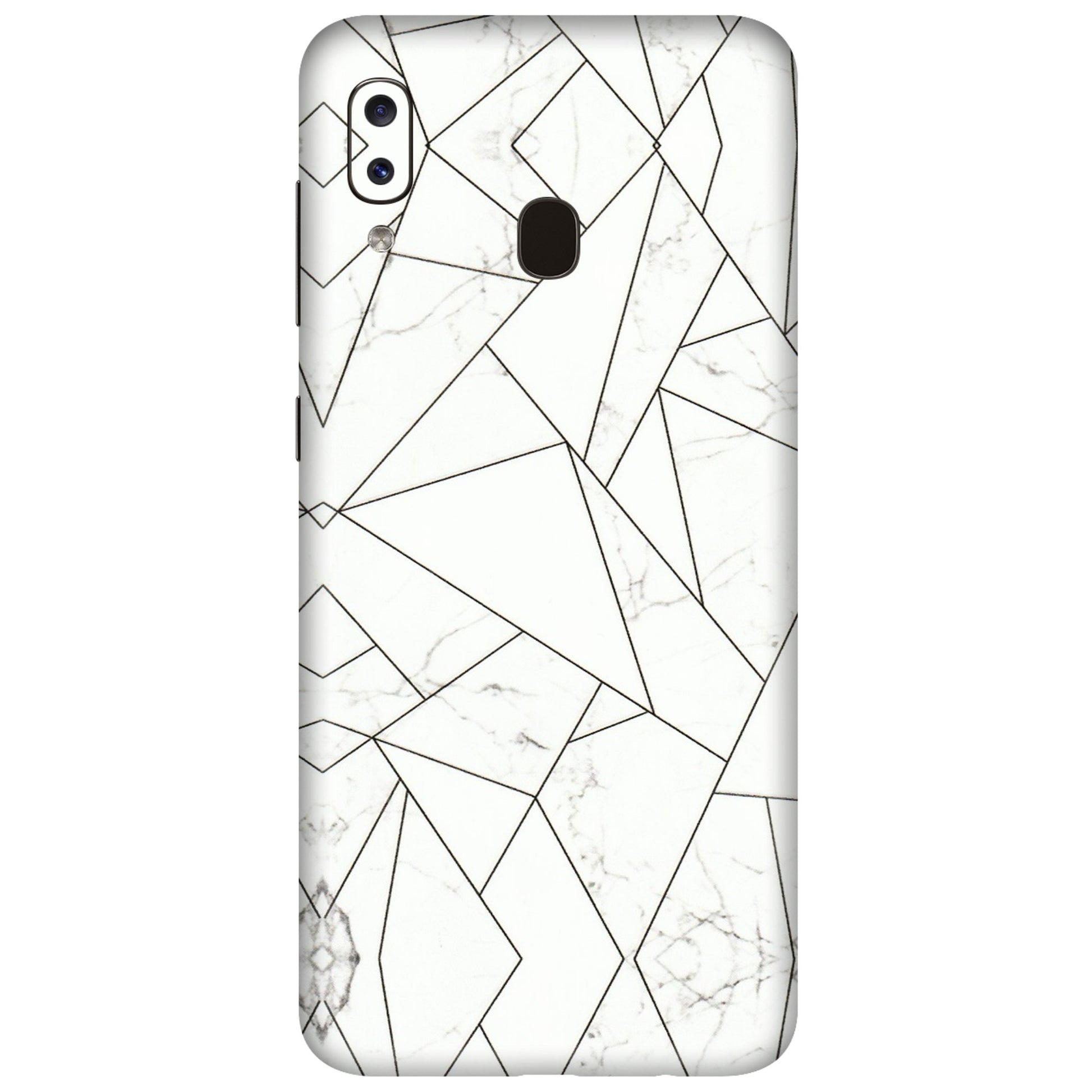 Samsung A/S Series Phone Skins (All Models) - Luxury White Marble Effect - 3D Embossed Finish (L-168) Samsung Galaxy A20