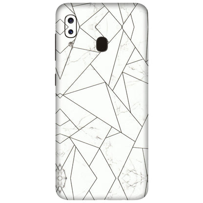 Samsung A/S Series Phone Skins (All Models) - Luxury White Marble Effect - 3D Embossed Finish (L-168) Samsung Galaxy A20