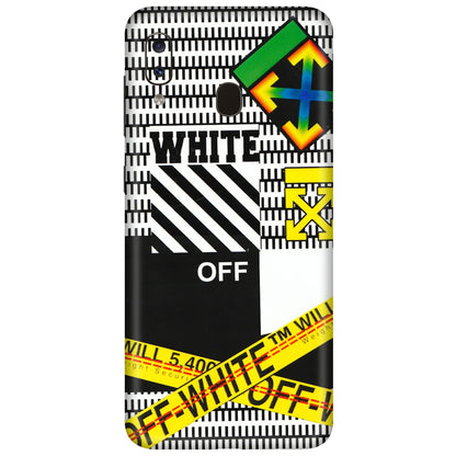 Samsung A/S Series Phone Skins (All Models) - White Off Abstract - 3D Embossed Finish (L-172) Samsung Galaxy A20