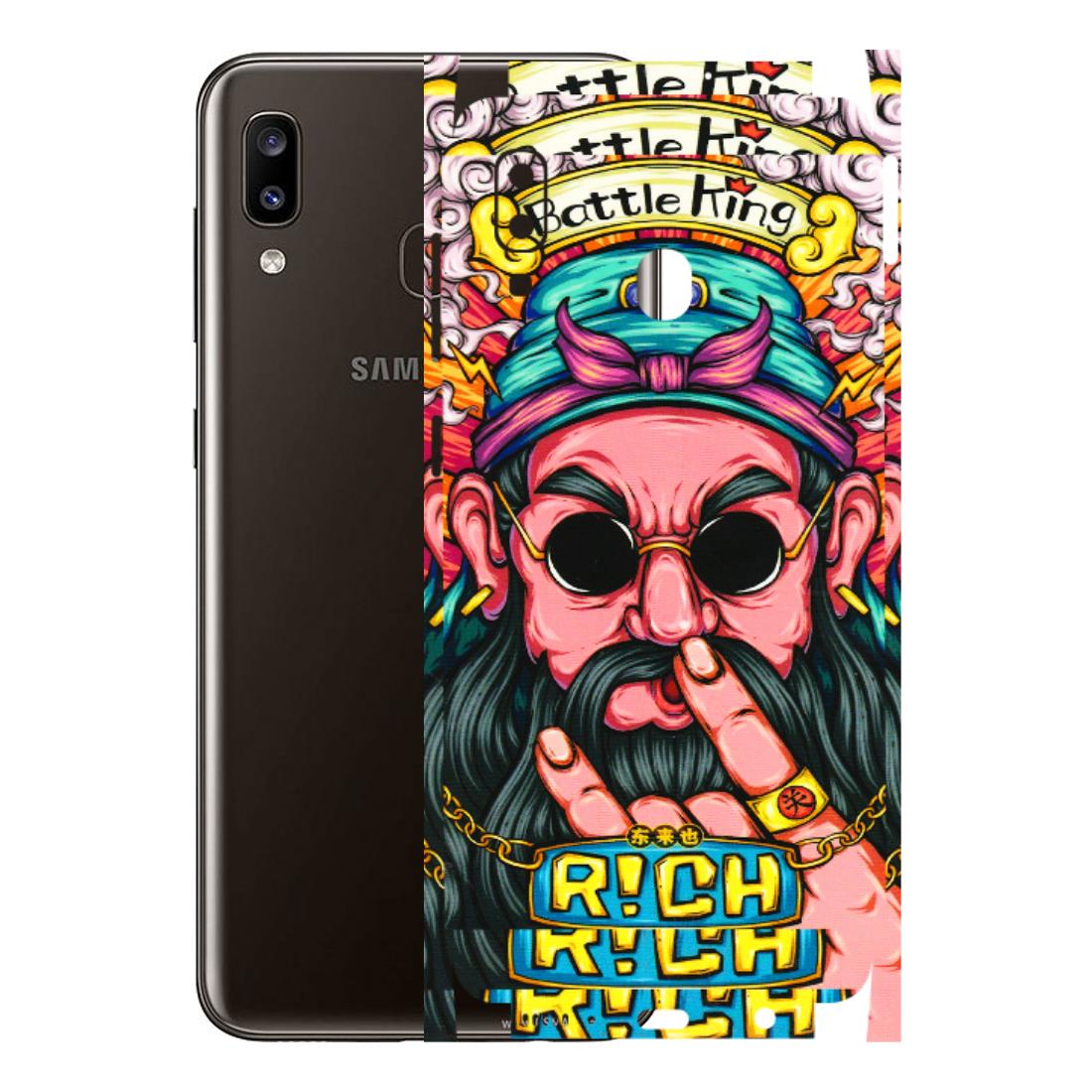 Samsung A/S Series Phone Skins (All Models) - Battle King Dude Face - 3D Embossed Finish (L-178) Samsung Galaxy A20