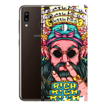 Samsung A/S Series Phone Skins (All Models) - Battle King Dude Face - 3D Embossed Finish (L-178) Samsung Galaxy A20