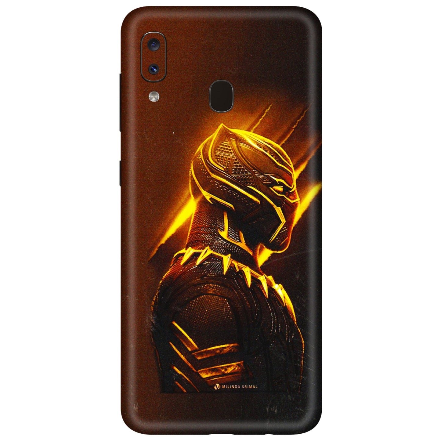 Samsung A/S Series Phone Skins (All Models) - Gold Black Panther - 3D Embossed Finish (L-181) Samsung Galaxy A20