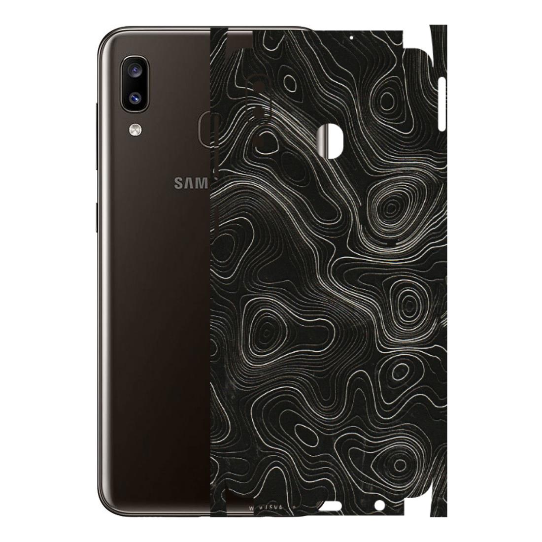 Samsung A/S Series Phone Skins (All Models) - Black Swirl - 3D Embossed Finish (L-196) Samsung Galaxy A20