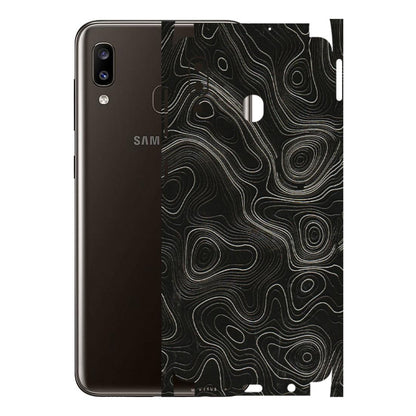 Samsung A/S Series Phone Skins (All Models) - Black Swirl - 3D Embossed Finish (L-196) Samsung Galaxy A20