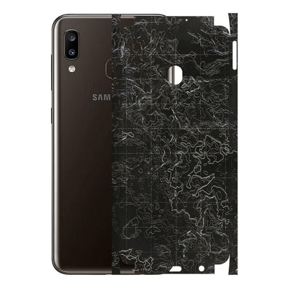 Samsung A/S Series Phone Skins (All Models) - Black map Texture - 3D Embossed Finish (L-201) Samsung Galaxy A20