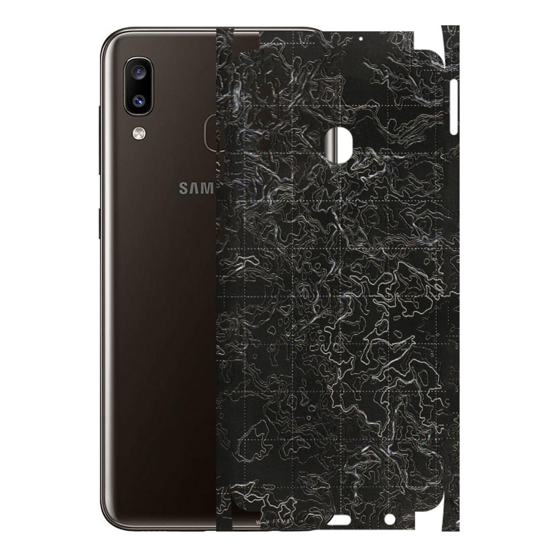 Samsung A/S Series Phone Skins (All Models) - Black map Texture - 3D Embossed Finish (L-201) Samsung Galaxy A20