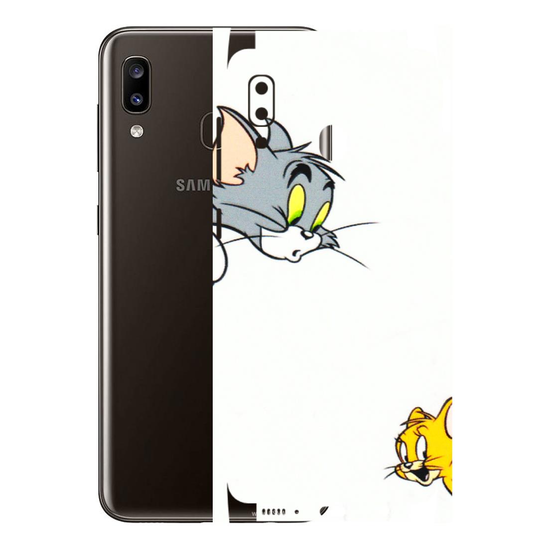 Samsung A/S Series Phone Skins (All Models) - Cute Tom And Jerry - 3D Embossed Finish (L-220) Samsung Galaxy A20
