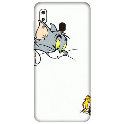 Samsung A/S Series Phone Skins (All Models) - Cute Tom And Jerry - 3D Embossed Finish (L-220) Samsung Galaxy A20