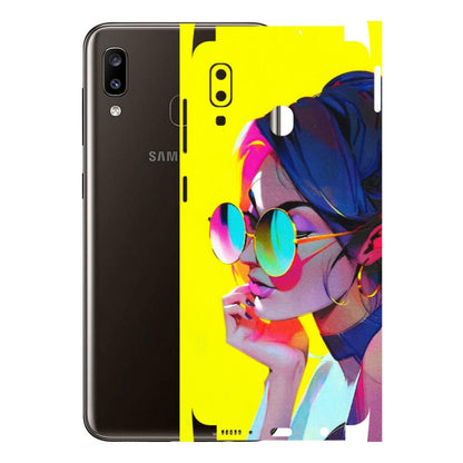 Samsung A/S Series Phone Skins (All Models) - Bold Stylish Girl - 3D Embossed Finish (L-222) Samsung Galaxy A20