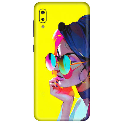 Samsung A/S Series Phone Skins (All Models) - Bold Stylish Girl - 3D Embossed Finish (L-222) Samsung Galaxy A20