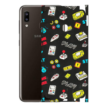 Samsung A/S Series Phone Skins (All Models) - Gaming Doodles - 3D Embossed Finish (L-224) Samsung Galaxy A20