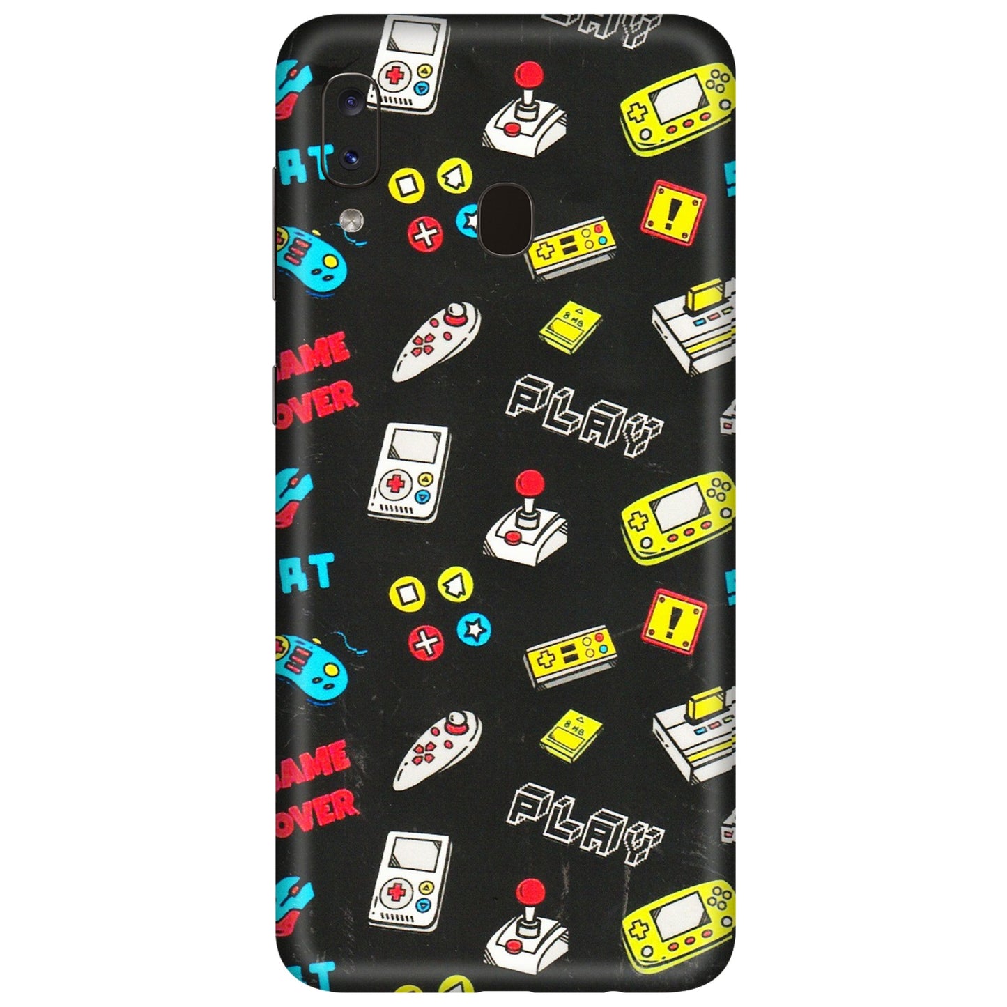 Samsung A/S Series Phone Skins (All Models) - Gaming Doodles - 3D Embossed Finish (L-224) Samsung Galaxy A20