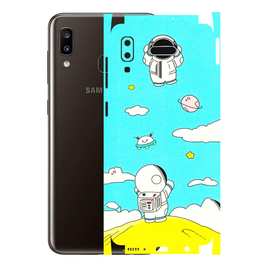 Samsung A/S Series Phone Skins (All Models) - Blue Skies Astro Float - 3D Embossed Finish (L-230) Samsung Galaxy A20