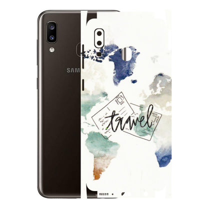 Samsung A/S Series Phone Skins (All Models) - Travel The World - 3D Embossed Finish (L-232) Samsung Galaxy A20