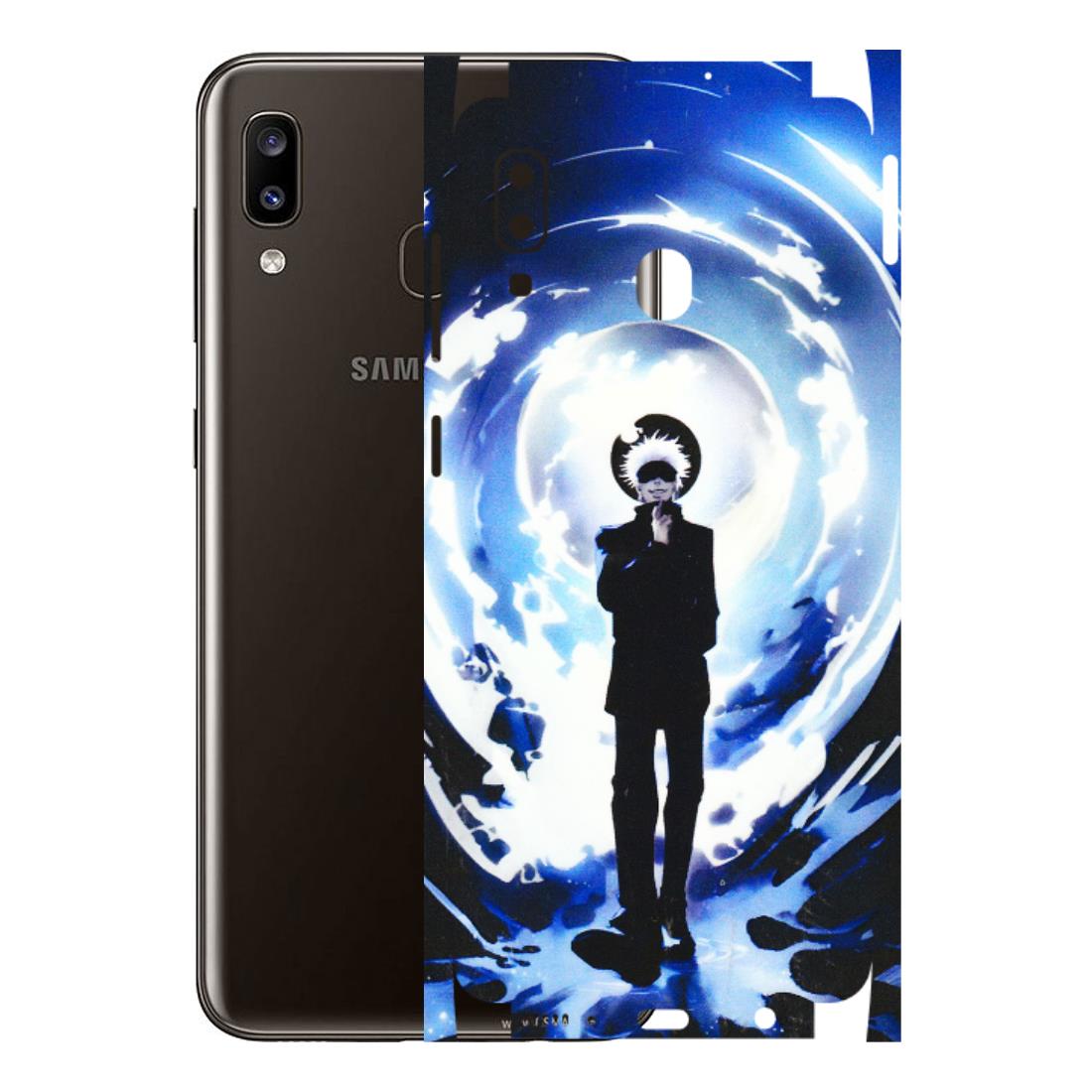 Samsung A/S Series Phone Skins (All Models) - Satoru Gojo Dark Blue - 3D Embossed Finish (L-235) Samsung Galaxy A20