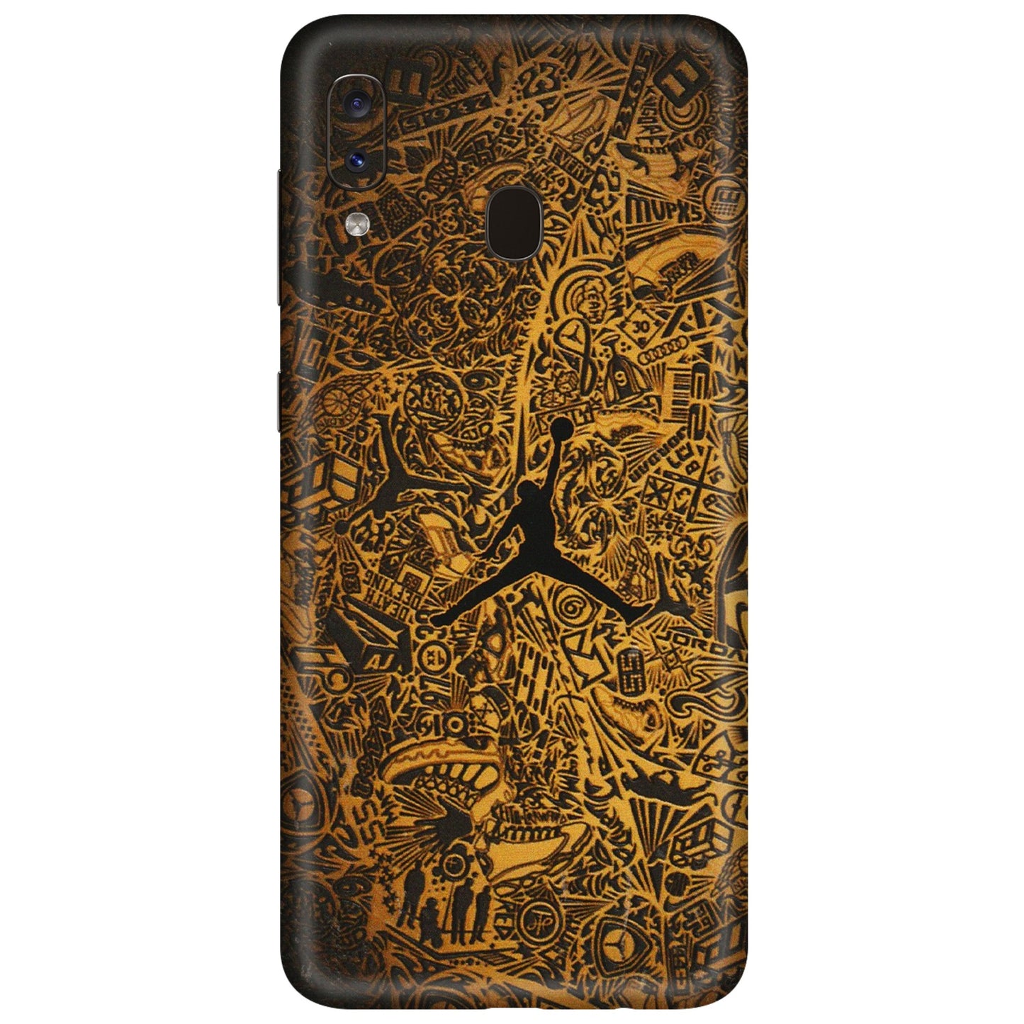 Samsung A/S Series Phone Skins (All Models) - Premium Gold Basketball Player - 3D Embossed Finish (L-236) Samsung Galaxy A20