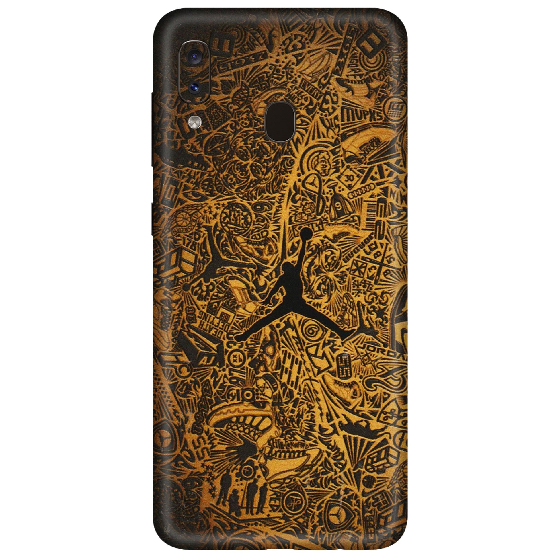 Samsung A/S Series Phone Skins (All Models) - Premium Gold Basketball Player - 3D Embossed Finish (L-236) Samsung Galaxy A20