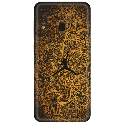 Samsung A/S Series Phone Skins (All Models) - Premium Gold Basketball Player - 3D Embossed Finish (L-236) Samsung Galaxy A20