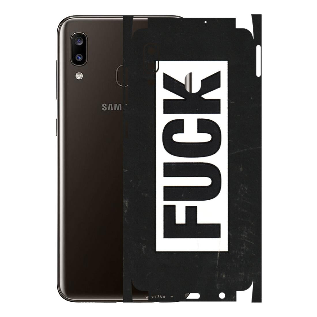 Samsung A/S Series Phone Skins (All Models) - The F Word - 3D Embossed Finish (L-255) Samsung Galaxy A20
