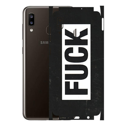 Samsung A/S Series Phone Skins (All Models) - The F Word - 3D Embossed Finish (L-255) Samsung Galaxy A20