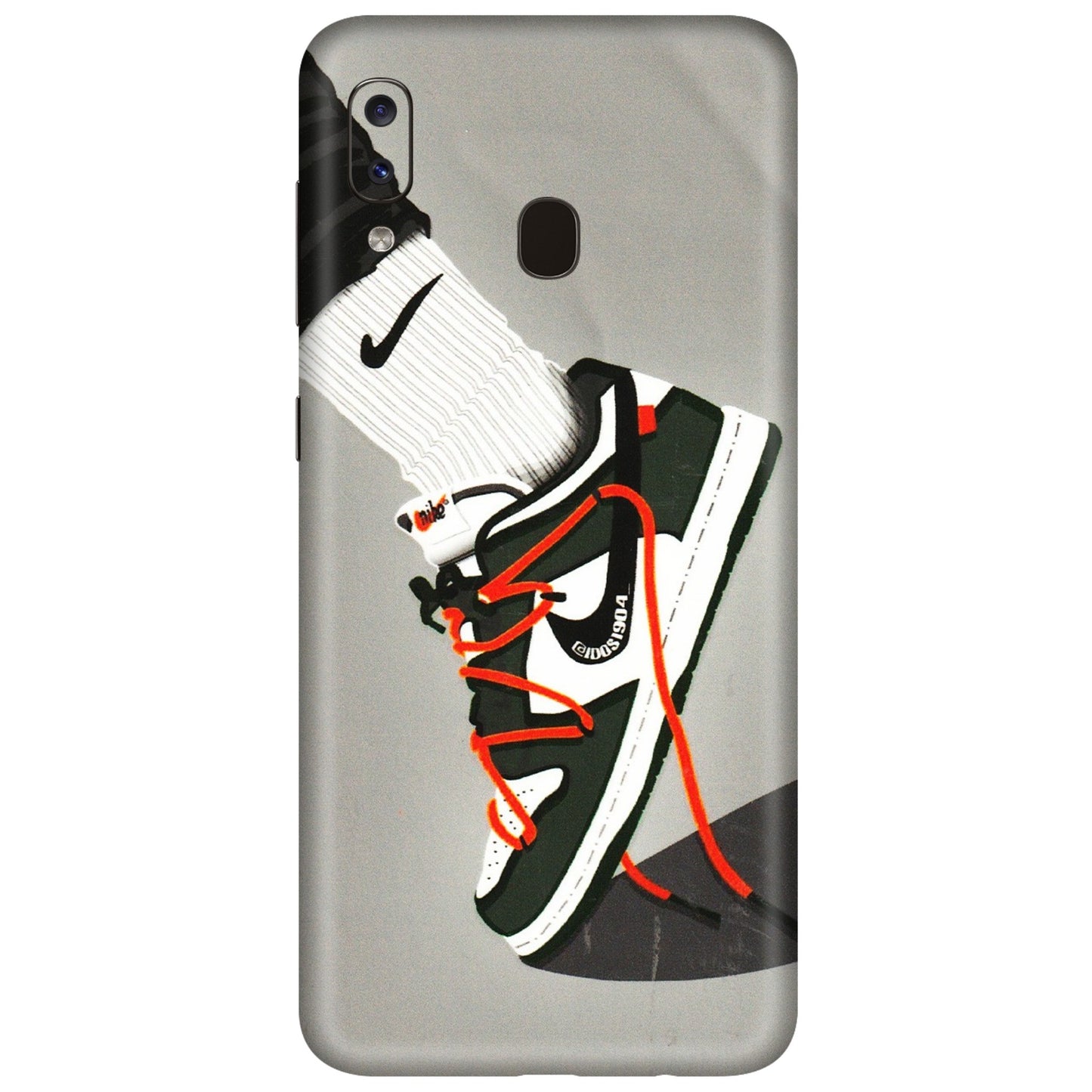 Samsung A/S Series Phone Skins (All Models) - New Grey Sneaker - 3D Embossed Finish (L-261) Samsung Galaxy A20