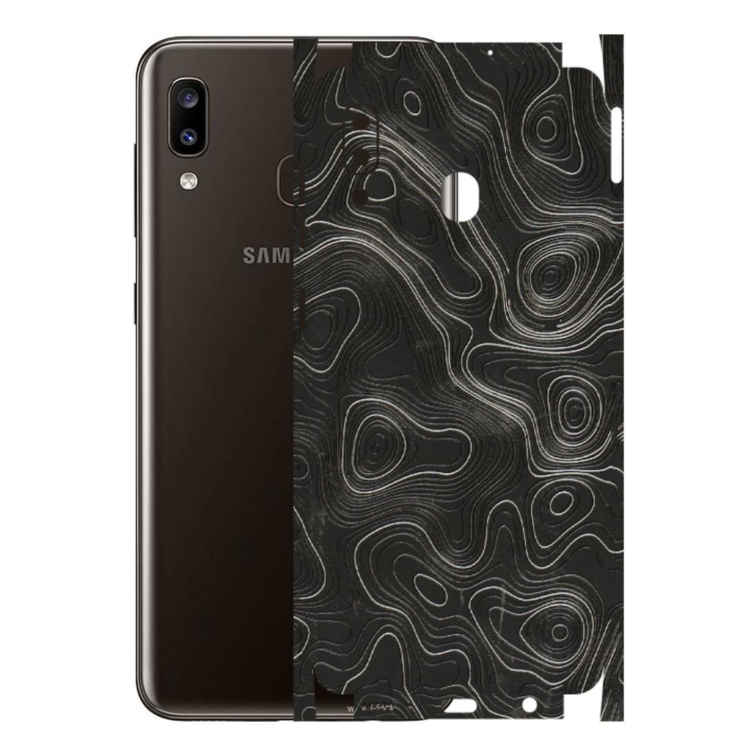Samsung A/S Series Phone Skins (All Models) - Abstract White Line Map - 3D Embossed Finish (L-269) Samsung Galaxy A20