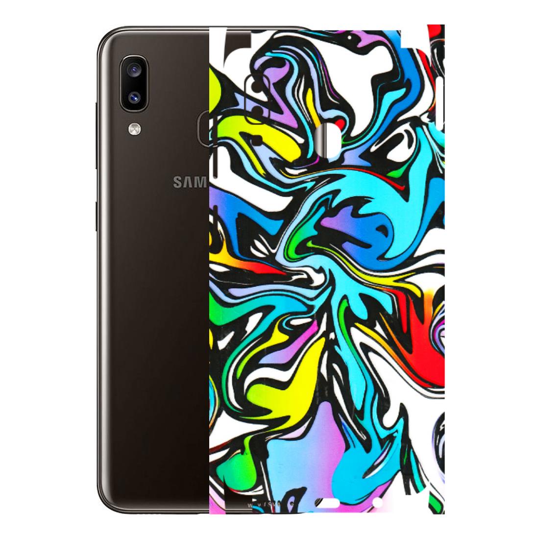 Samsung A/S Series Phone Skins (All Models) - Abstract Colour Paints - 3D Embossed Finish (L-271) Samsung Galaxy A20