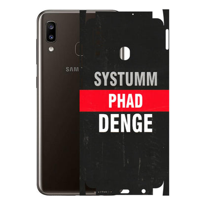 Samsung A/S Series Phone Skins (All Models) - Systumm Phad Denge - 3D Embossed Finish (L-278) Samsung Galaxy A20