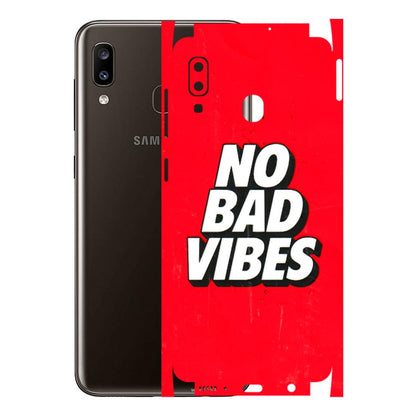 Samsung A/S Series Phone Skins (All Models) - No Bad Vibes - 3D Embossed Finish (L-280) Samsung Galaxy A20