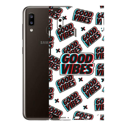Samsung A/S Series Phone Skins (All Models) - Good Vibes - 3D Embossed Finish (L-282) Samsung Galaxy A20