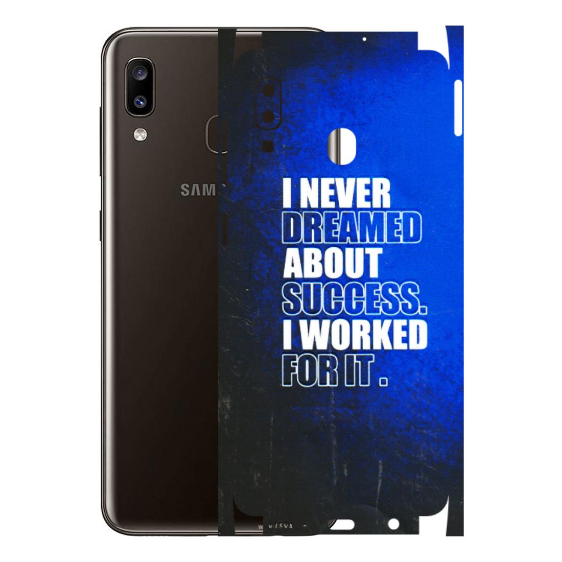 Samsung A/S Series Phone Skins (All Models) - I Never Dreamed About Success - 3D Embossed Finish (L-283) Samsung Galaxy A20