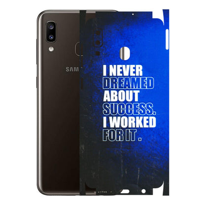 Samsung A/S Series Phone Skins (All Models) - I Never Dreamed About Success - 3D Embossed Finish (L-283) Samsung Galaxy A20