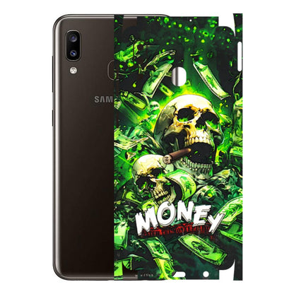 Samsung A/S Series Phone Skins (All Models) - Skull Money - 3D Embossed Finish (L-303) Samsung Galaxy A20