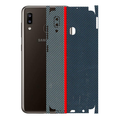 Samsung A/S Series Phone Skins (All Models) - Blue Sober Lines - 3D Embossed Finish (L-305) Samsung Galaxy A20