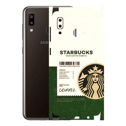 Samsung A/S Series Phone Skins (All Models) - Starbucks Barcode - 3D Embossed Finish (L-308) Samsung Galaxy A20