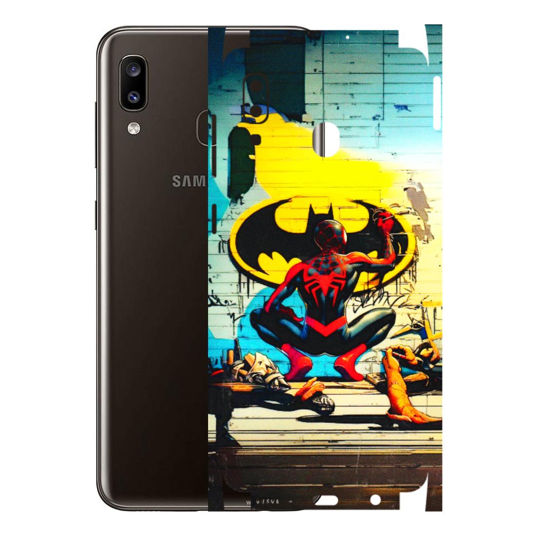 Samsung A/S Series Phone Skins (All Models) - New Spiderman Bat Logo - 3D Embossed Finish (L-309) Samsung Galaxy A20