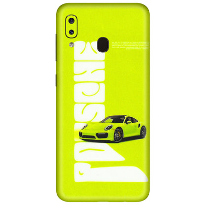 Samsung A/S Series Phone Skins (All Models) - Lime Green Porche - 3D Embossed Finish (L-30) Samsung Galaxy A20